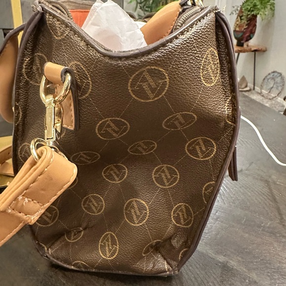 Adrienne Vittadini Brown and Tan Satchel - Picture 7 of 10